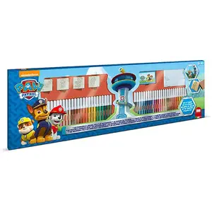 Bērnu zīmogu komplekts Multiprint PAW Patrol — 60 mazgājamu flomāsteru, 4 zīmogi, tintes spilventiņš, aktivitāšu lapas