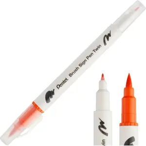 Marķieris PENTEL divpusējs otu-tipis SESW30C-T107 — oranžs