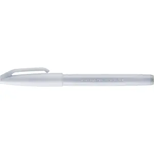 Marker PENTEL Brush Sign Fine – light grey, fine brush tip, 1 pc