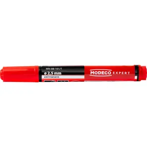 Pastāvīgais marķieris Expert+ MN-88-101/T sarkans ar apaļu galu 2,5 mm, tūba, 12 gab.