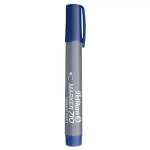 Pastāvīgais marķieris HERLITZ Pelikan 710, šķērsgriezuma uzgalis, zila tinti, 10 gab. iep.