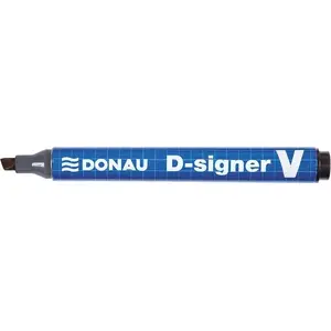 Pastāvīgais marķieris Donau D-Signer V, slīpais uzgalis 1–4 mm, melns