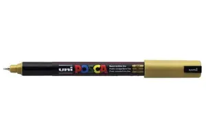 Маркер POSCA uni PC-1MR с пулевидным наконечником 1,0 мм — золотой, 1 шт.