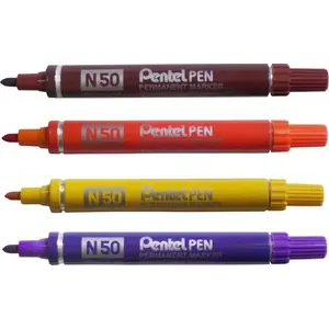 Permanent marker No name N50, brown ink, chisel tip