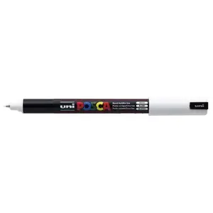 Marķieris Uni POSCA PC-1MR — lodveida uzgalis 1 mm, balts, 1 gab.