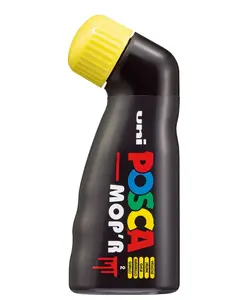 Marķieris Uni POSCA PCM-22 Yellow — ūdens bāzes krāsu marķieris, apaļš uzgalis, dzeltena tinte, 1 gab.