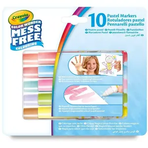 Markers Crayola Color Wonder Pastel Mini Markers 10 pcs — mess-free ink for color-appearing paper