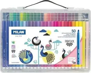 Marķieri Milan Flamastry Peacock — komplekts 50 krāsas ar somiņu (MPN: 434175)