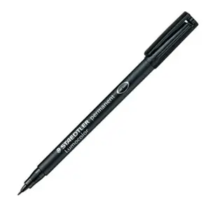 Permanent marker Staedtler 314-9 — black ink, polypropylene barrel, single piece