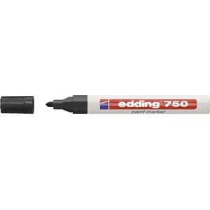 Edding lakas marķieris 750 melns — krāsu marķieris, apaļš galu gals, uzpildāms