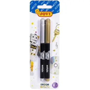 Permanent metallic markers JOVI 2 colors (model 229792) — durable metallic ink markers