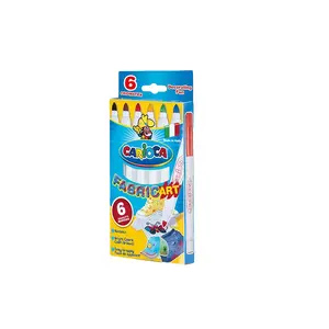 Marķieri Carioca Cromatex Extra Bold, apaļš galu, daudzkrāsaini, 6 gab. iep.