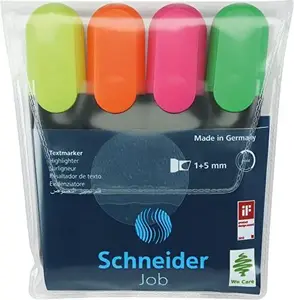Uzsvērēju komplekts Schneider Electric Job — 4 gab., maisītās krāsas