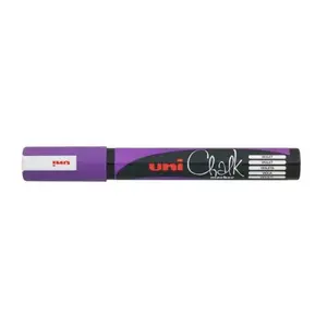 Marķieris trodat Uni-Ball ChalkGlass PWE-5M — violets, galu platums 1,8–2,5 mm, 1 gab.