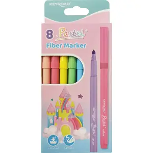 Marķieri Keyroad FLAMASTRY FIBER MARKER 8 krāsas Keyroad