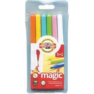 Markers KOH-I-NOOR Flamastry Magic set — 5 colored markers + 1 clear (147513)
