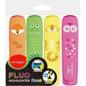 Augšsvītrotājs Keyroad Fluo jungle 1–5 mm, komplekts 4 krāsas