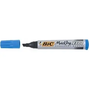 Перманентный маркер BIC Marking 2300 с скошенным наконечником, синий, упаковка 12 шт.