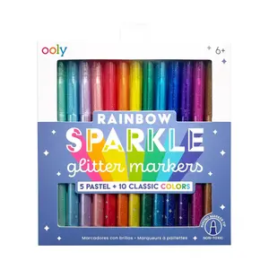 Marķieru komplekts Ooly 130-113 — 15 gab., apaļš gals, daudzkrāsains, no 6 gadu vecuma