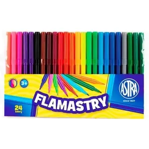 Marķieri Astra Flamastry 24 krāsas — komplekts ar 24 marķieriem