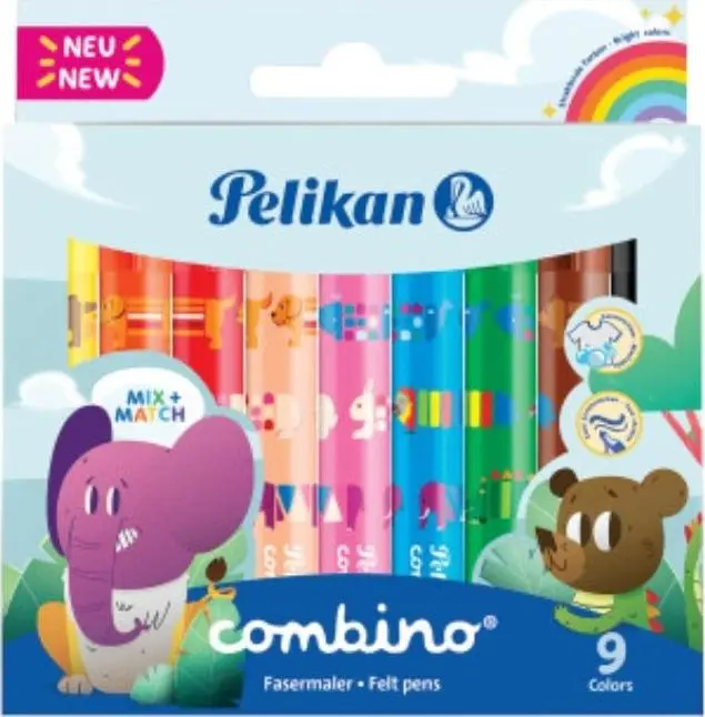 Flomasteri HERLITZ Pelikan Combino Super 411 — 9 krāsas Photo 3