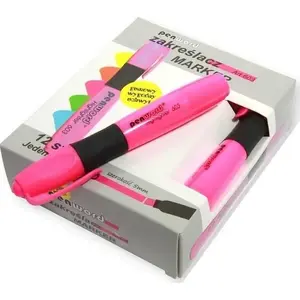 Highlighter set MemoBe Zakreślacz różowy — pack of 12 pink highlighters