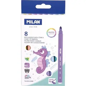 Маркер TEKA Flamastry пастель 8 цветов MILAN — набор из 8 пастельных маркеров
