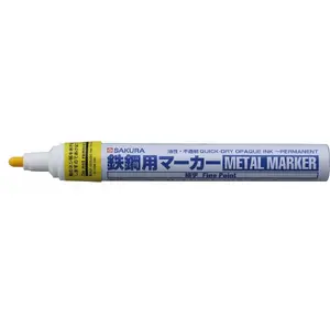 Marķieris Sakura METAL dzeltenais plāns — plāns metāliska efekta pigments