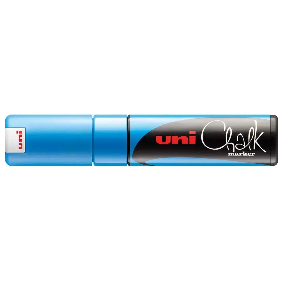 Мелковый маркер uni mitsubishi pencil PWE-8K 8 мм светло-голубой Photo 2