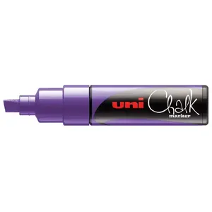 Kreidaina marķiera uni mitsubishi pencil PWE-8K — violeta, šķēlveida uzgalis 8 mm, 1 gab.