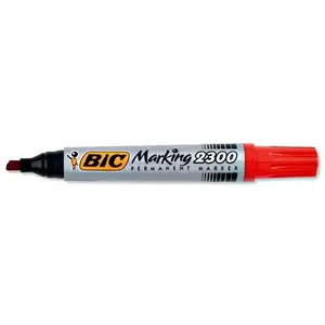 Permanent marker BIC Marking 2300, chisel tip, red ink, pack of 12