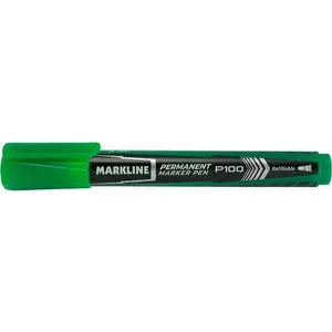 Pastāvīgais marķieris Linc Markline MP100GRE, zaļš, apaļš gals