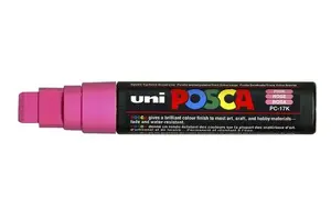 Марķieris POSCA uni PC-17K — šķērdtais uzgalis, rozā, 1 gab.