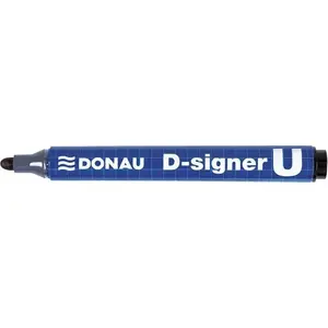 Перманентный маркер Donau D-Signer круглый наконечник 2–4 мм линия, подвесная петля, чёрный