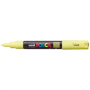 Marķieris Uni POSCA PC-1MC Sunshine yellow — smalks krāsu marķieris, ūdens bāzes pigments, Japāna