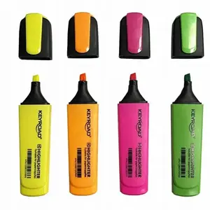 Tekstmarkeru pildspalvas Keyroad Fluo Neon KR972163, galu 1–5 mm, komplekts 4 gab., dažādas krāsas, futrālī