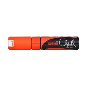 Krīta marķieris uni mitsubishi pencil ChalkGlass Chalk PWE-8KPOM — oranžs, šķērsgriezuma uzgalis, 1.8 mm