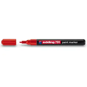Krāsu marķieris Edding 791 sarkans, galu 1–2 mm, modelis 791/002/CZ ED