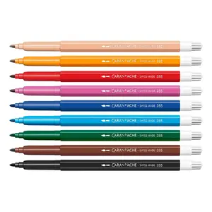 Felt pens Caran d'Arche CD285-410 set of 10, medium tip, 10 colours (Beige, Black, Blue, Brown, Green, Light Blue, Orange, Pink, Red, Yellow)