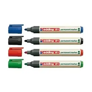 Marker set Edding EcoLine 21 — 10 pcs, black ink, multicolour bodies