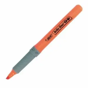 Марķieris BIC Brite Liner Grip ar šķērsgriezuma galu, oranžs, 12 gab. iepakojumā