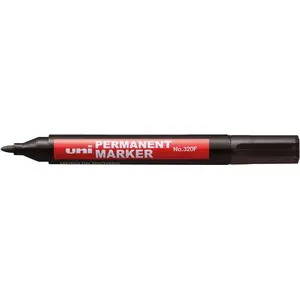Pastāvīgais marķieris uni mitsubishi pencil NO-320CZAR — melna tinte, apaļš uzgalis