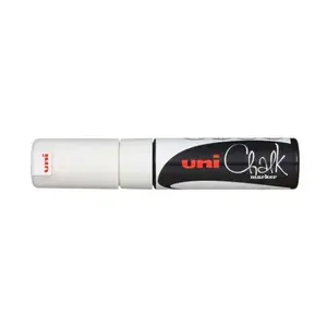 Меловой маркер uni mitsubishi pencil ChalkGlass 10.1.0389 — белый, скошенный наконечник 1,8 мм, 1 шт
