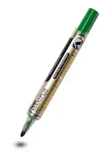 Permanent marker Pentel Maxiflo NLF50.ZIE — bullet tip, green ink, green barrel