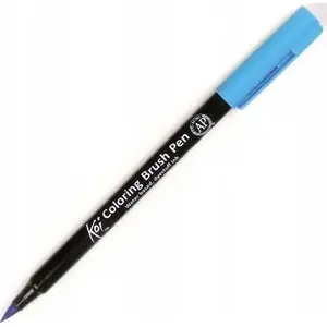 Marķieris BRUYNZEEL SAKURA Sakura Koi Color Brush Marker 137 Aqua Blue — ota gals, ūdens bāzes tinte
