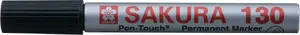 Marķieris Sakura Pen-Touch 130 — melns, apaļš uzgalis, pastāvīgas pigmenta tintes