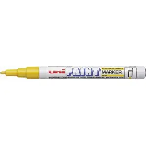 Eļļas marķieris uni mitsubishi pencil PX21 dzeltenais — eļļas marķieris ar pigmentētu tinti