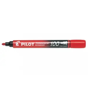 Маркер PILOT Permanent Marker 100 — красный, линия 1–4,5 мм
