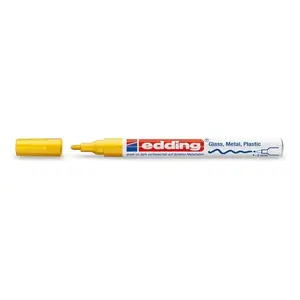 Марķieri Edding 751 dzelteni, līnijas platums 1 mm, komplekts 10 gab.