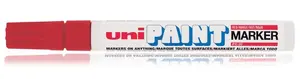 Marķieris uni mitsubishi pencil Uni‑Ball Paint PX-20 Red — vidēja punkta, sarkanā tinte